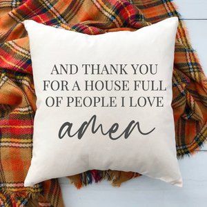 Throw Pillow - Thank you...Amen
